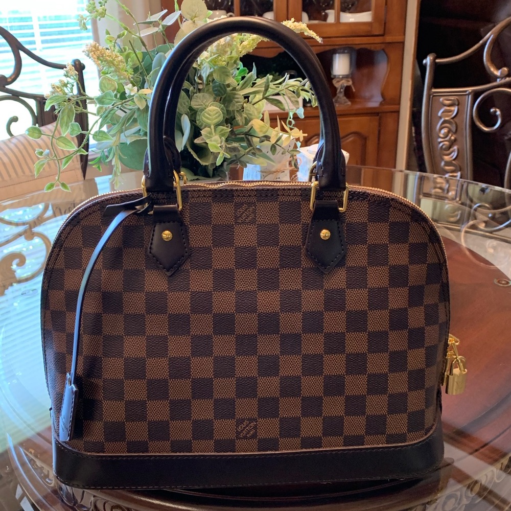Authentic LOUIS VUITTON Alma PM Damier Ebene Satchel Bag(NWOT)